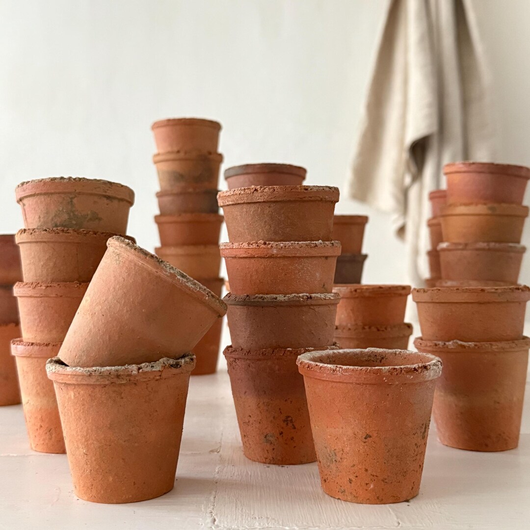 French Vintage Mini Terracotta Plant Pots Etsy French Vintage Mini Terracotta Plant Pots Etsy