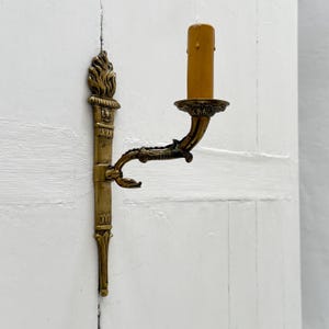 French Vintage Brass Wall Sconce