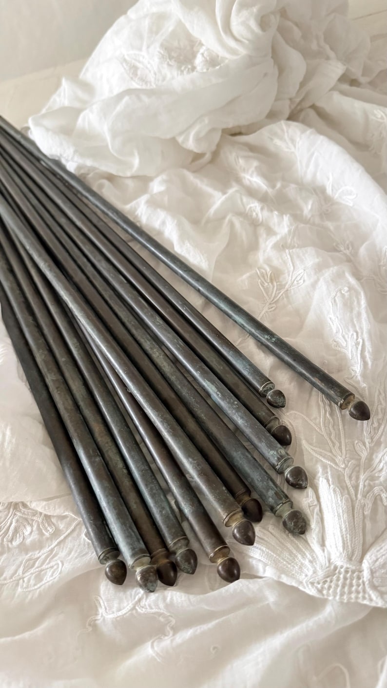 Set of 12 French Antique Bronze Café Rods, Pot Racks, Picture Rails ...