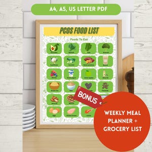 PCOS Food List Printable: What to Eat & Avoid + Meal Planner (PDF Download)