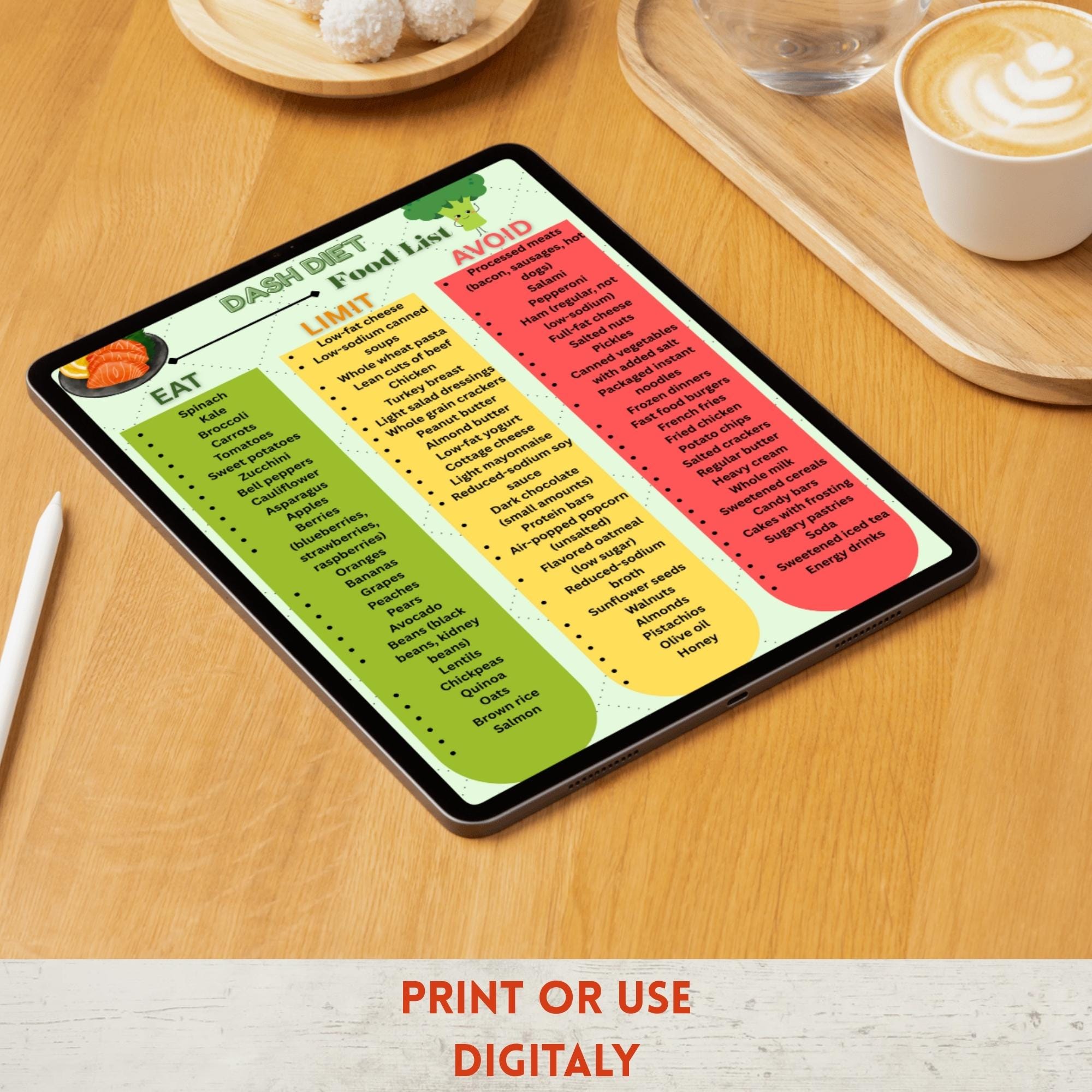 DASH Diet Food List Printable Heart Healthy Eating Plan (PDF Download