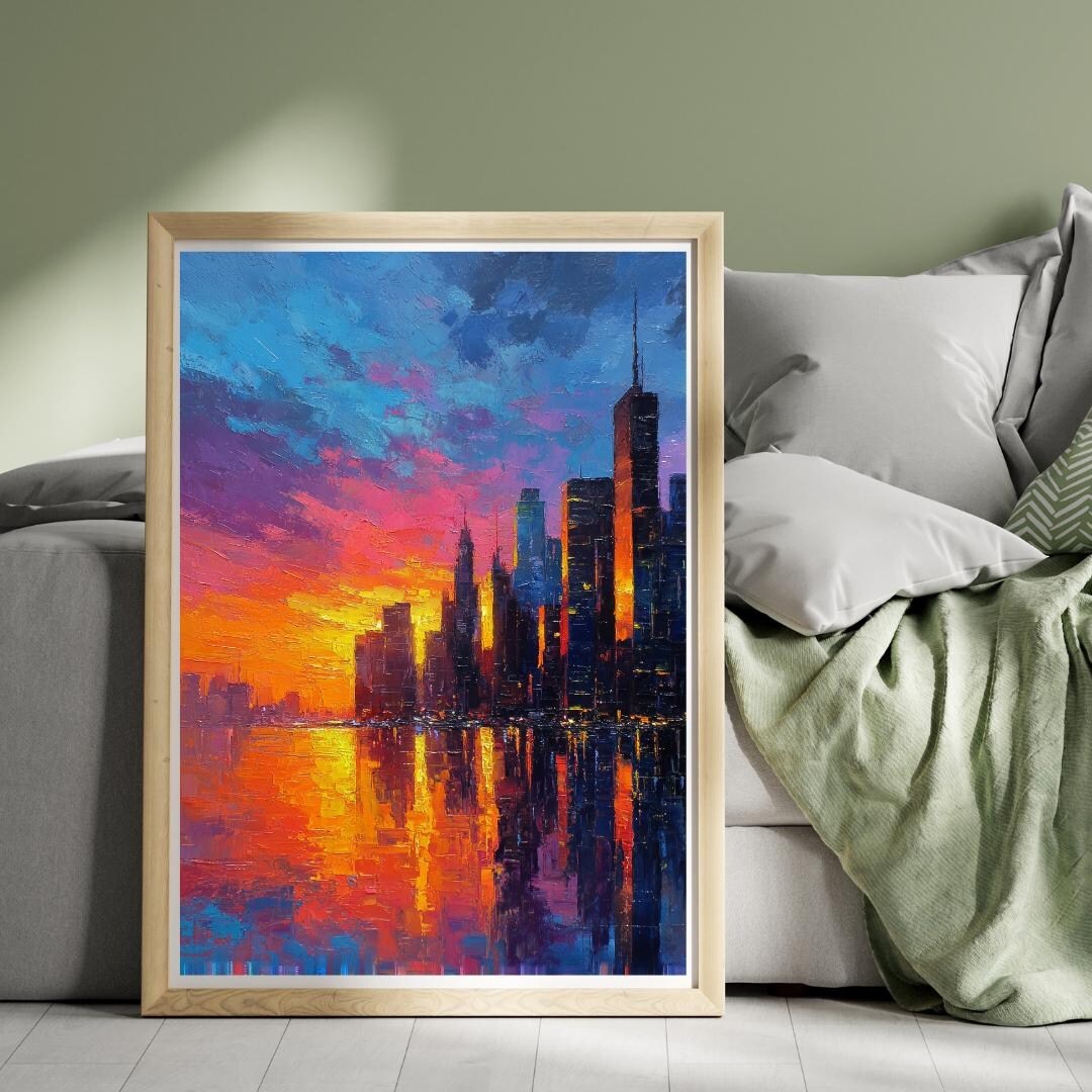 New York Poster New York City Print NYC Wall Art Manhattan Skyline ...