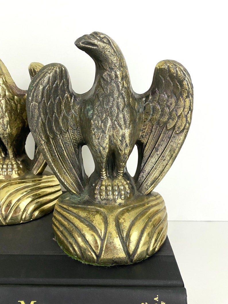 brass eagle bookends brass eagle bookends