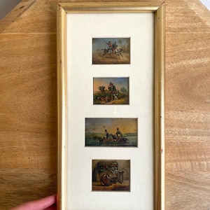 Vintage Gilded Framed Antique Equestrian Art