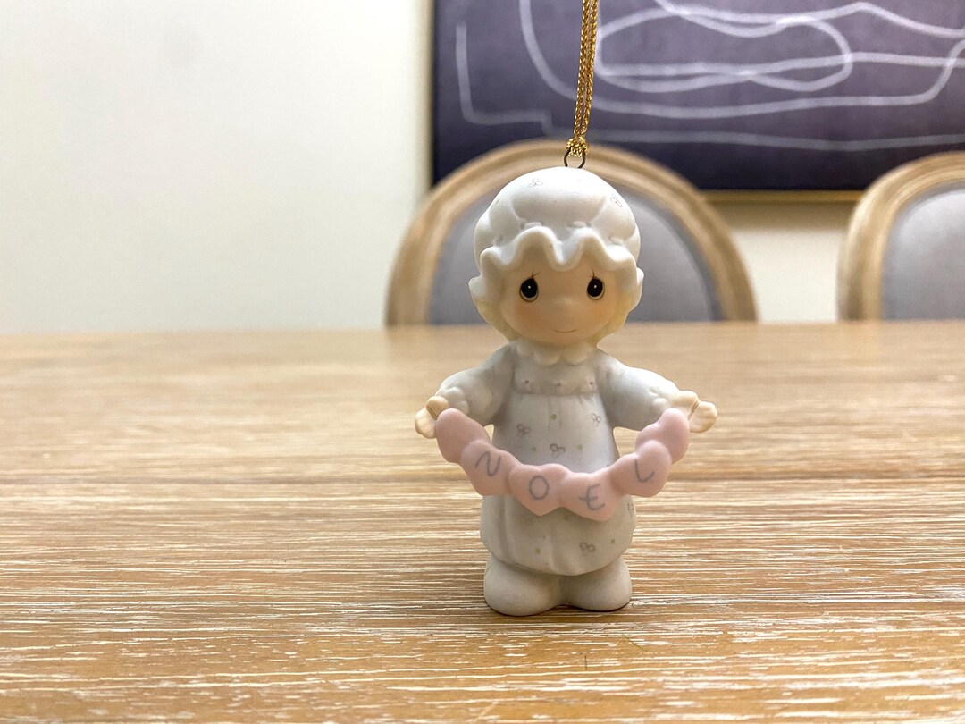 Vintage 80s Precious Moments Enesco Porcelain Christmas Ornament - Etsy