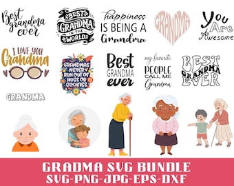 Grandma SVG Bundle | Shirt Designs, Mother's Day (Digital Download)