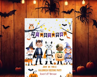 Editable Halloween Costume Party Invitation: Spooktacular Bash (Digital Download)
