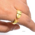 Gold Fish Ring, 925 Sterling Silver Adjustable Ring, Ocean-Inspired Koi Fish Wrap Ring, Handmade Nautical Statement Jewelry Ring for Women product logo
