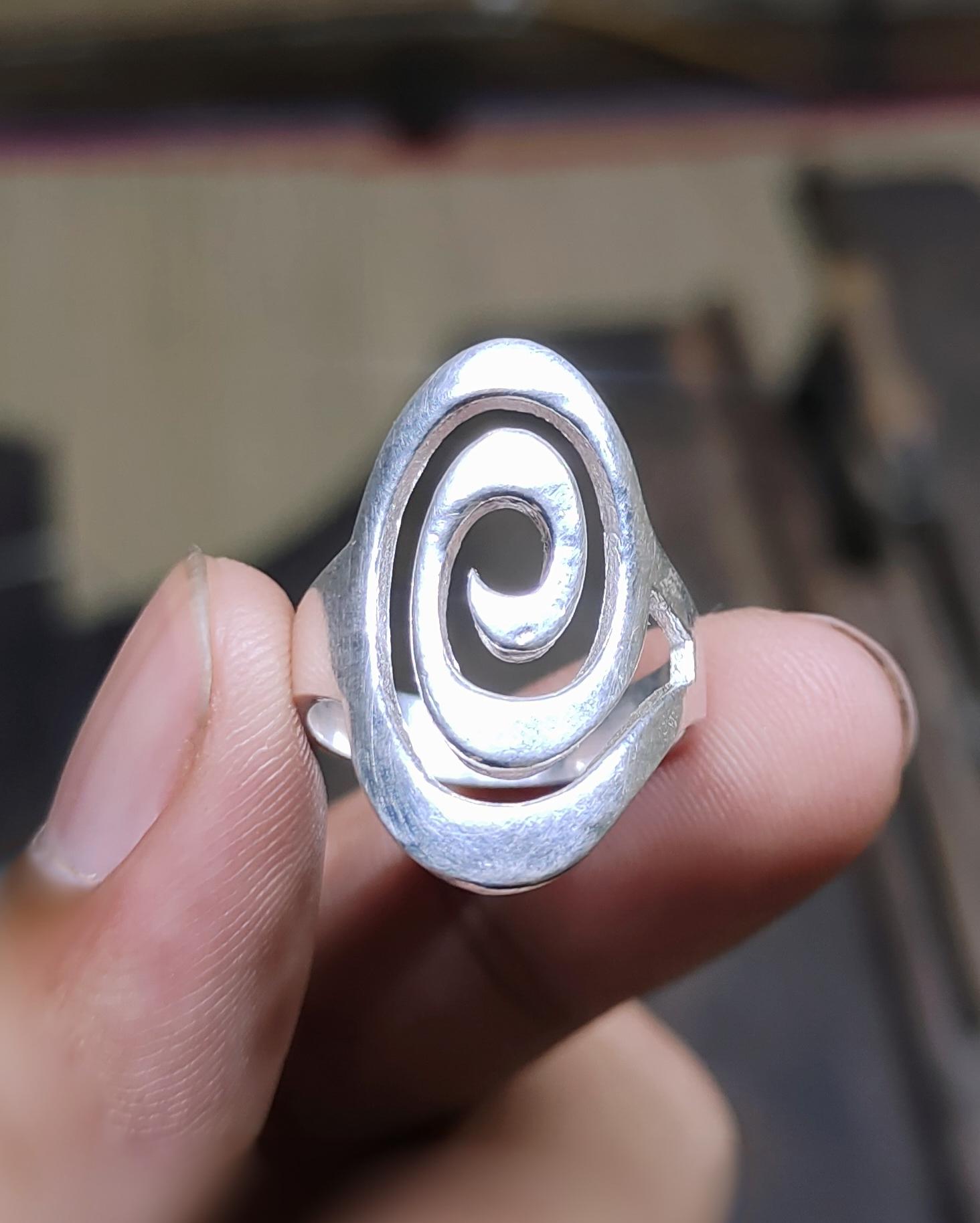 Anello In Argento Sterling 925 Massiccio – Fatto A Mano – Regolabile – Unisex – Artigianato Indiano