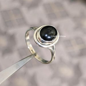 Black Onyx Ring, 925 Sterling Silver Ring, Mens Ring Jewelry, Gemstone Ring, Stackable Ring, Birthday Gifts, Womens Ring, Gift For Her