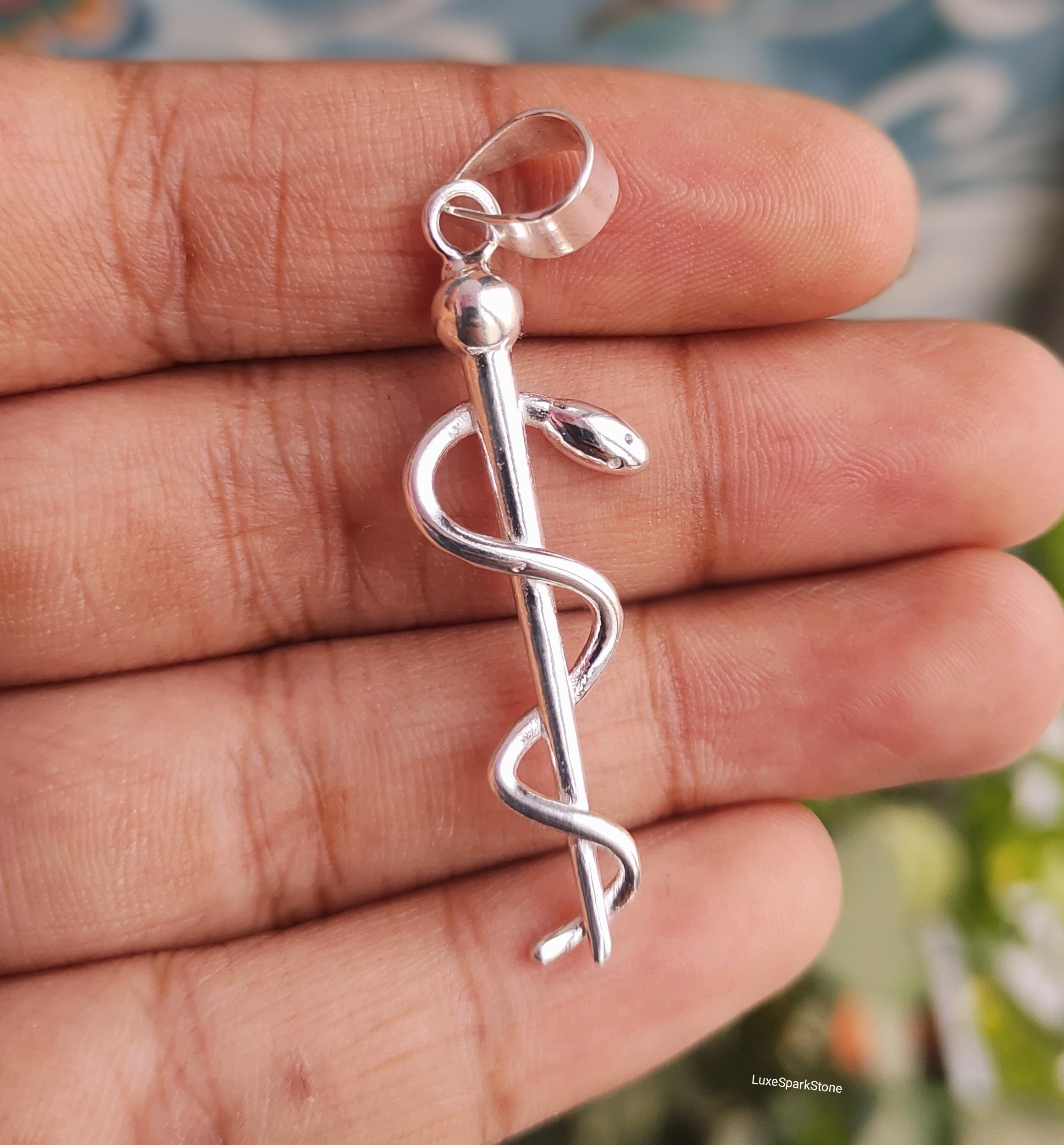 Rod of asclepius necklace - Etsy 日本