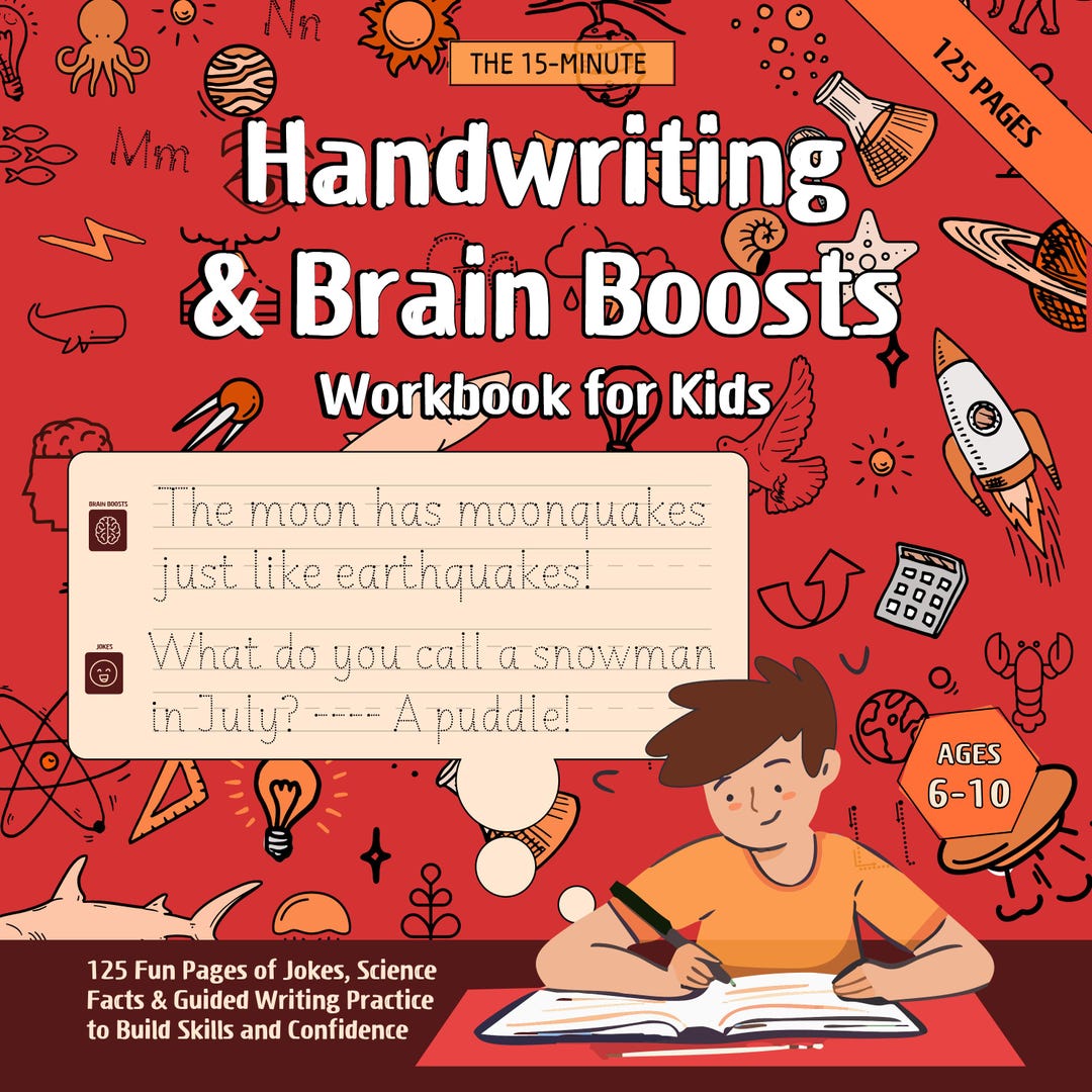 Hand Writing Science Handwriting Practice Workbook for Kids | Science Facts & Jokes (digital ...