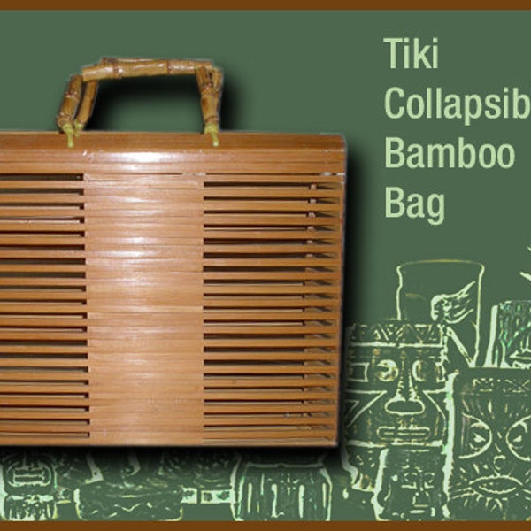 Vintage Tiki Collapsible Bamboo Bag