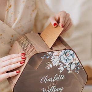Boîte pour cartes décorative de mariage rustique avec fente, boîte pour enveloppes-cadeaux de mariage, grande et petite boîte en bois pour cartes, boîte souvenir, boîte pour cartes en acrylique