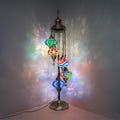 Turkish Mosaic Floor Lamp: 5-Globe Art Deco Standing Light