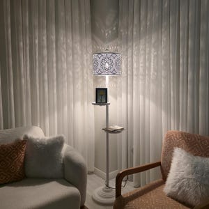 Handcrafted Turkish Moroccan Floor Lamp with Built-in Table – Boho Style, Middle Eastern Accent Lighting