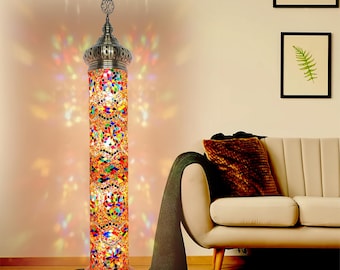 Handcrafted Turkish Mosaic Floor Lamp: Graceful Lighting for Your Home