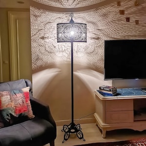Handcrafted Moroccan Floor Lamp - Turkish Pattern Lamp Shade