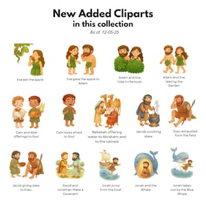 Old Testament Watercolor Clipart: Biblical Characters PNG image 2