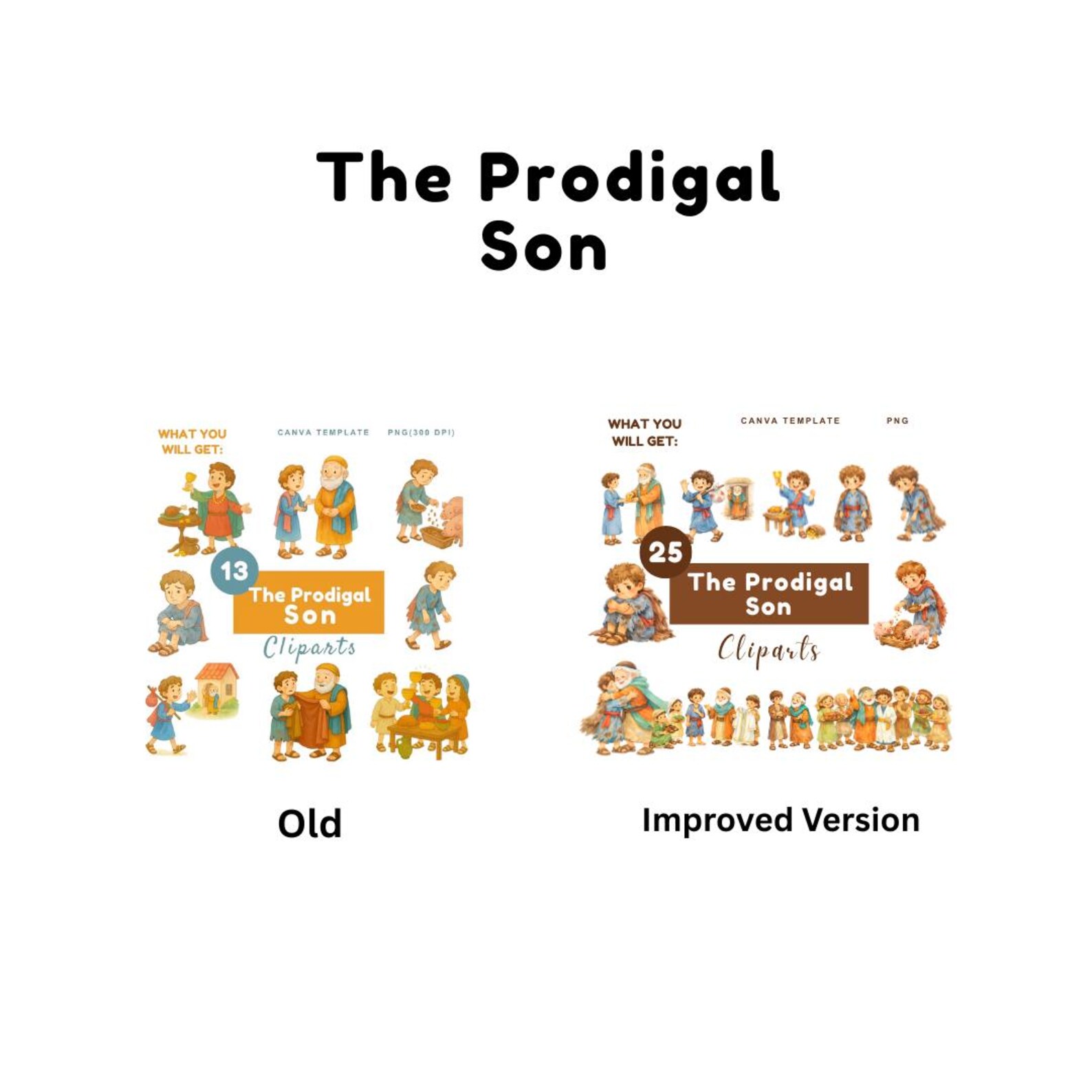 NEW - Prodigal Son Clipart Bundle: Bible Story Illustrations (digital ...