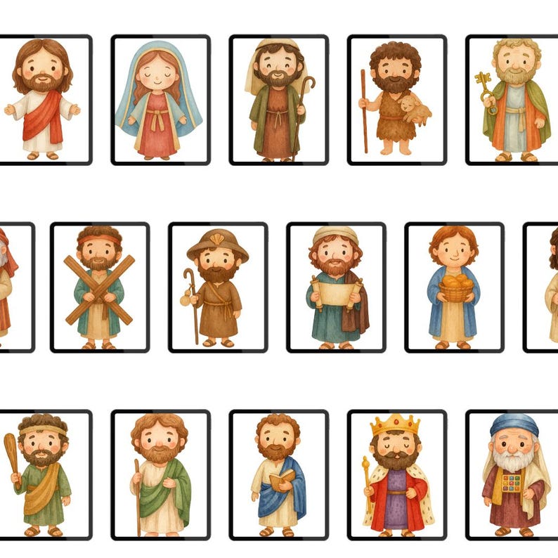 ¡OFERTA! Paquete de imágenes prediseñadas de historias, personajes y versículos bíblicos: más de 1700 imágenes cristianas (descarga digital). imagen 5