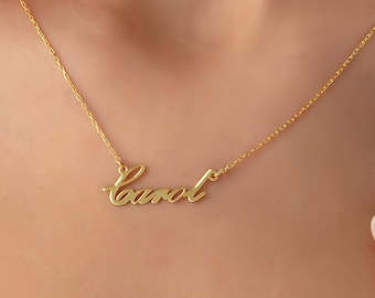 14K Gold Personalized Name Necklace: Custom Handmade Name Necklace Chain • Gold Name Jewelry • Custom Name Pendant • Personalized Necklace