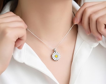 Collar de margaritas con nombre oculto personalizado, collar de flores con mensaje secreto personalizado, collar de margaritas con propuesta • Collar con mensaje romántico