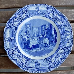 Large flat porcelain plate “Monticello”