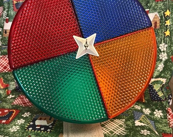Vintage Color Wheel Rotating Light Aluminum Christmas Tree Penetray ...