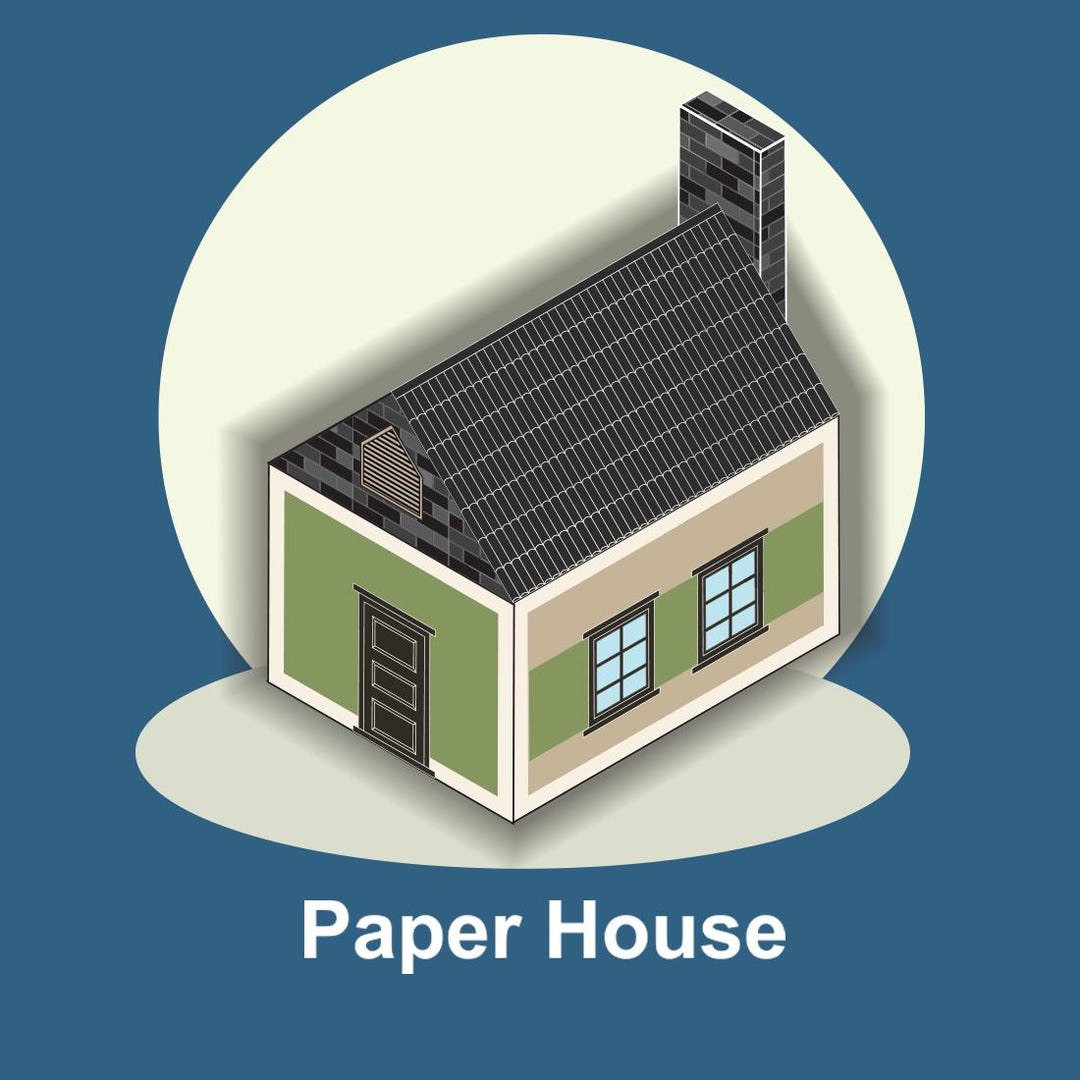 Mini Paper House Papercraft – Printable PDF Pattern - Etsy
