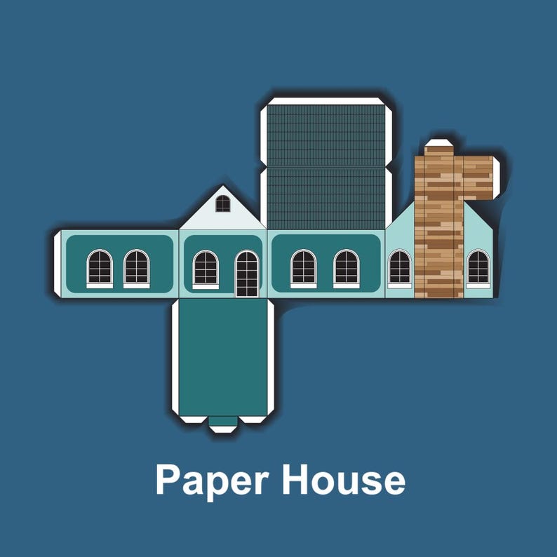 Build-a-house Paper Model – Printable Template PDF - Etsy