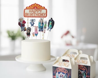 Happy Birthday Sing 2 Themed Cake Topper