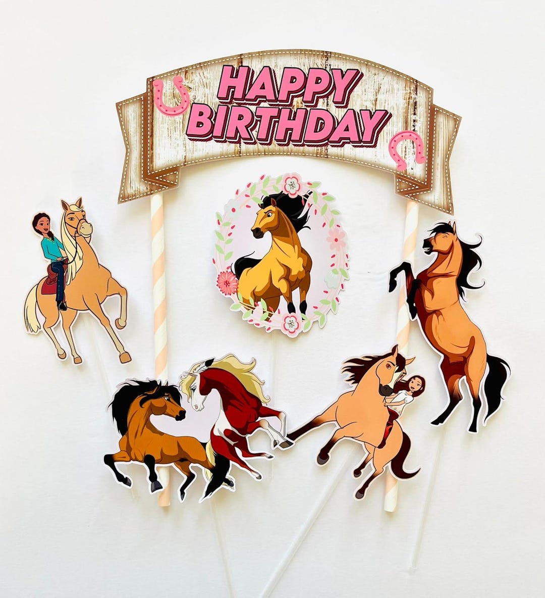 Spirit Riding Birthday Happy Birthday Spirit Riding Free Themed Cake Topper - Etsy