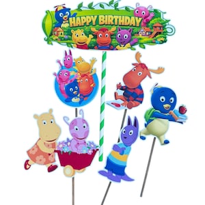 Happy Birthday Backyardigans Themed Cake Topper