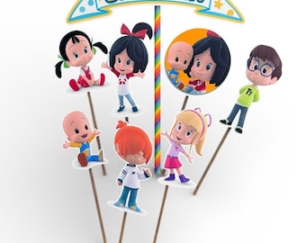 Happy Birthday Cleo & Cuquin Themed Cake Topper