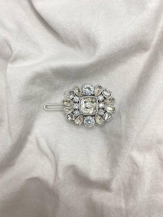 Vintage Gucci Hair Clip With Clear Gemstone and Crystals  display picture 3