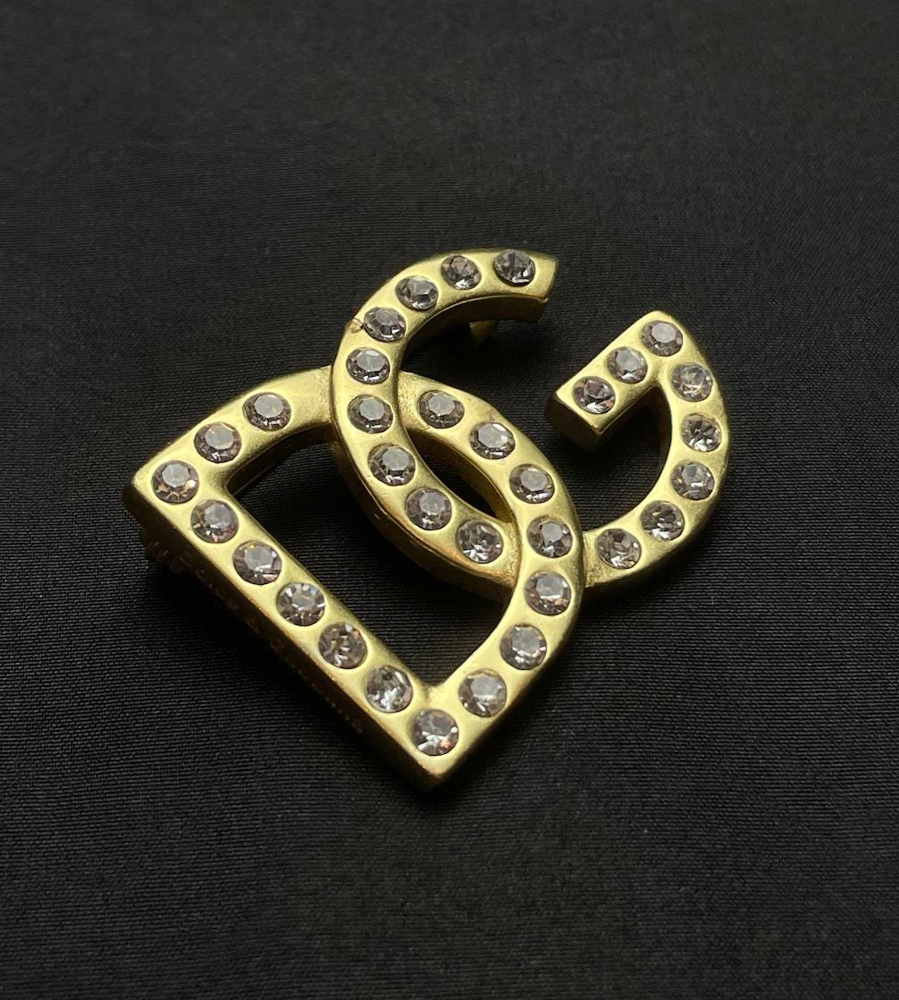 Petite Broche Tissu Dolce & Gabbana Beauty - Motif Couronne Bleu, Neuve Avec étiquettes