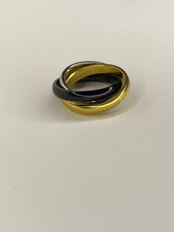 Authentic Cartier Trinity Ring Three-Tone Gold Si… - image 12
