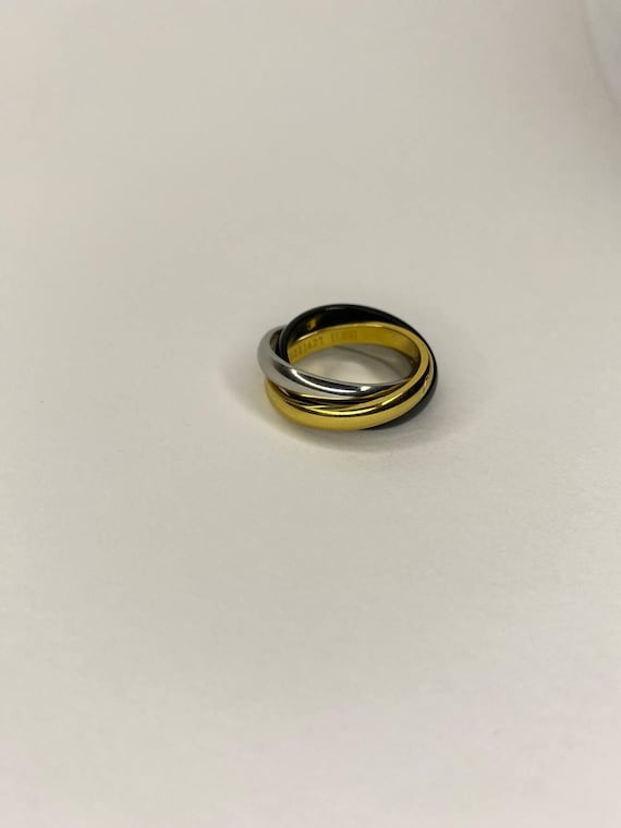 Authentic Cartier Trinity Ring Three-Tone Gold Si… - image 8