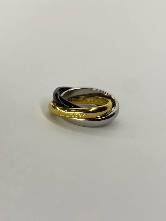 Authentic Cartier Trinity Ring Three-Tone Gold Si… - image 3