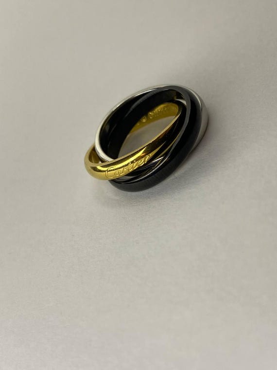 Authentic Cartier Trinity Ring Three-Tone Gold Si… - image 7