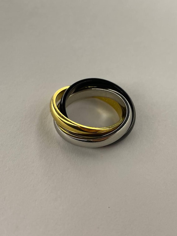 Authentic Cartier Trinity Ring Three-Tone Gold Si… - image 15