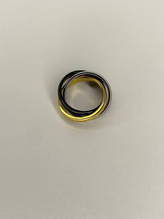Authentic Cartier Trinity Ring Three-Tone Gold Si… - image 13