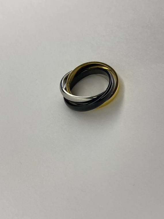 Authentic Cartier Trinity Ring Three-Tone Gold Si… - image 14