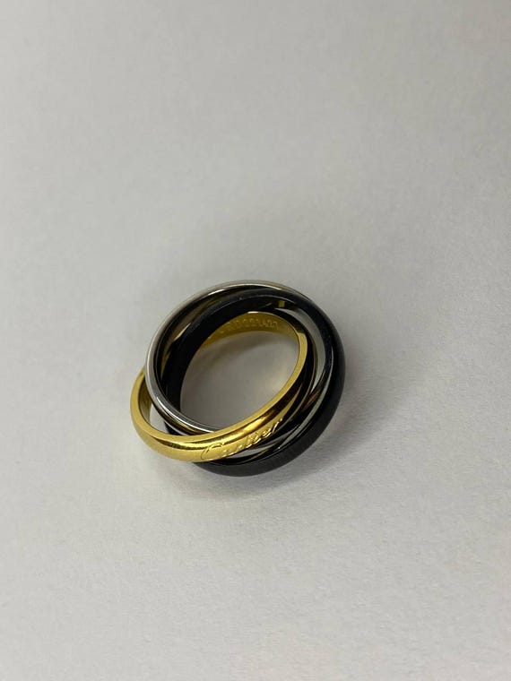 Authentic Cartier Trinity Ring Three-Tone Gold Si… - image 6