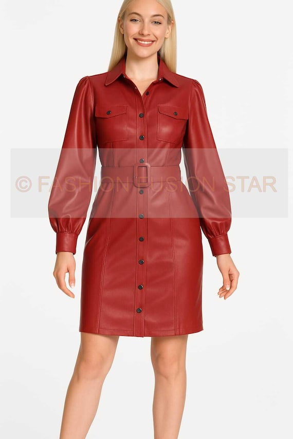 fitted lace wedding dress Belted Long Sleeve Shirt Dress in Cotton Voile Seashell / 4 main image 1