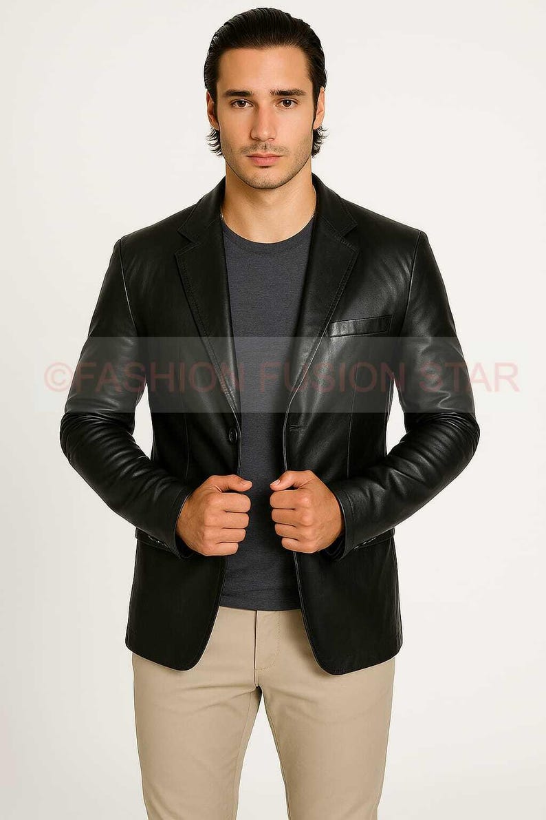 mens leather blazer,black leather jacket,slimfit blazer men,sheep leather coat,designer blazer men,custom blazer men,mens stylish blazer,gift for him jacket,tailored suit jacket,real leather blazer,streetwear blazer