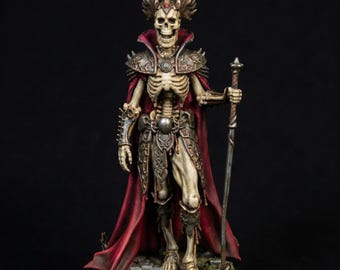 King of Death Statue STL – 3D Printable Dark Fantasy Ruler Sculpture – Grim Reaper Figurine Digital STL FILE