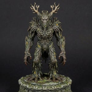 Ent Tree Guardian Statue STL File | 3D Printable Fantasy Creature Sculpture | Ancient Forest Spirit Model | Mythical Woodland Figurines