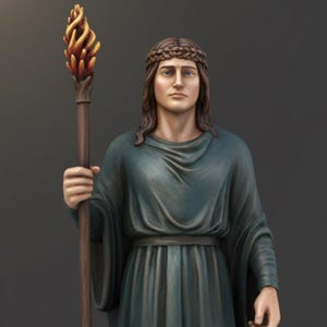 Maponos Celtic God Statue STL – 3D Printable Youth and Music Deity – Ancient Celtic Mythology Sculpture Digital STL FILE